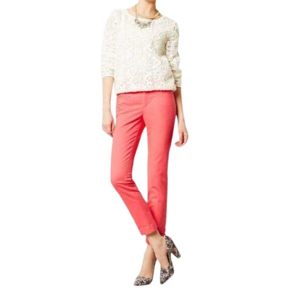 Anthropologie CARTONNIER Hot Pink Cropped Pants 8 - Picture 9 of 9